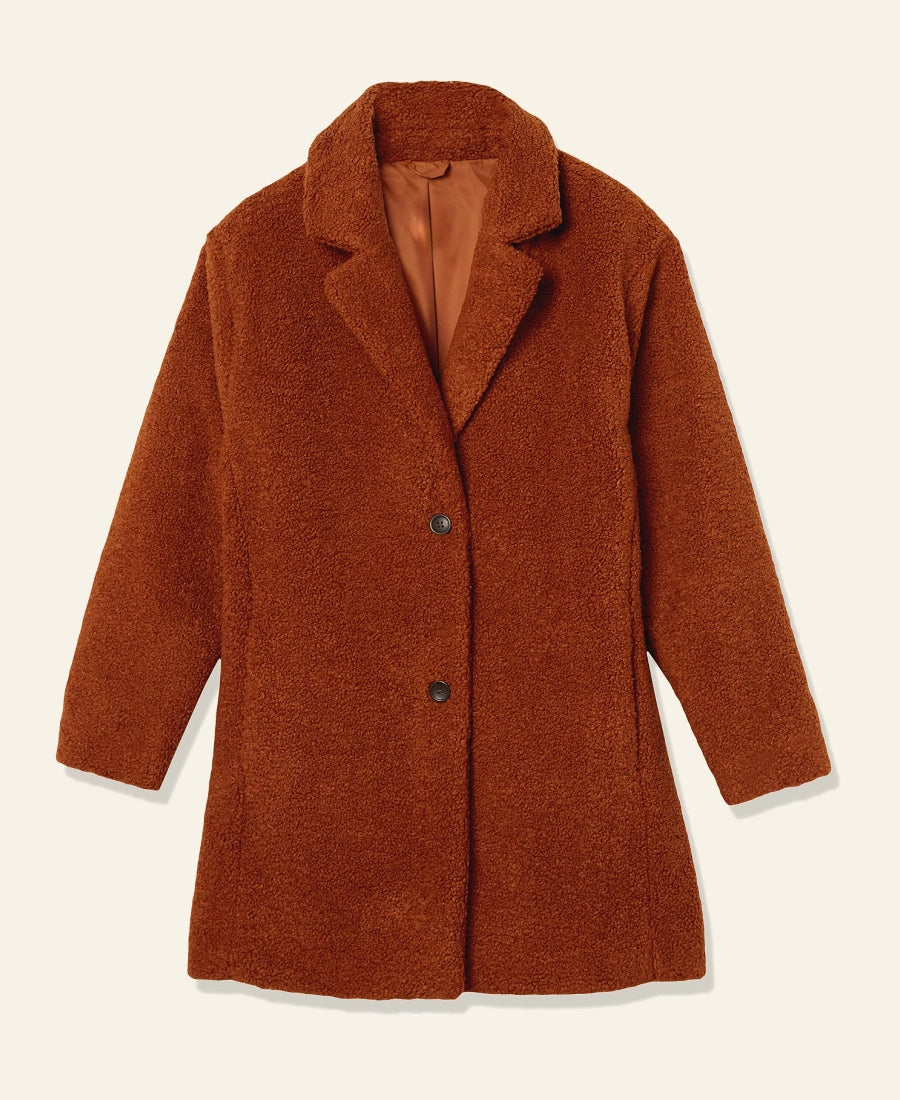 Beth Dutton Yellowstone Orange Fur Coat Season 1 front image 