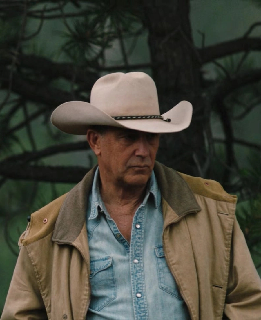 John Dutton Classic Beige Cotton Jacket from Yellowstone