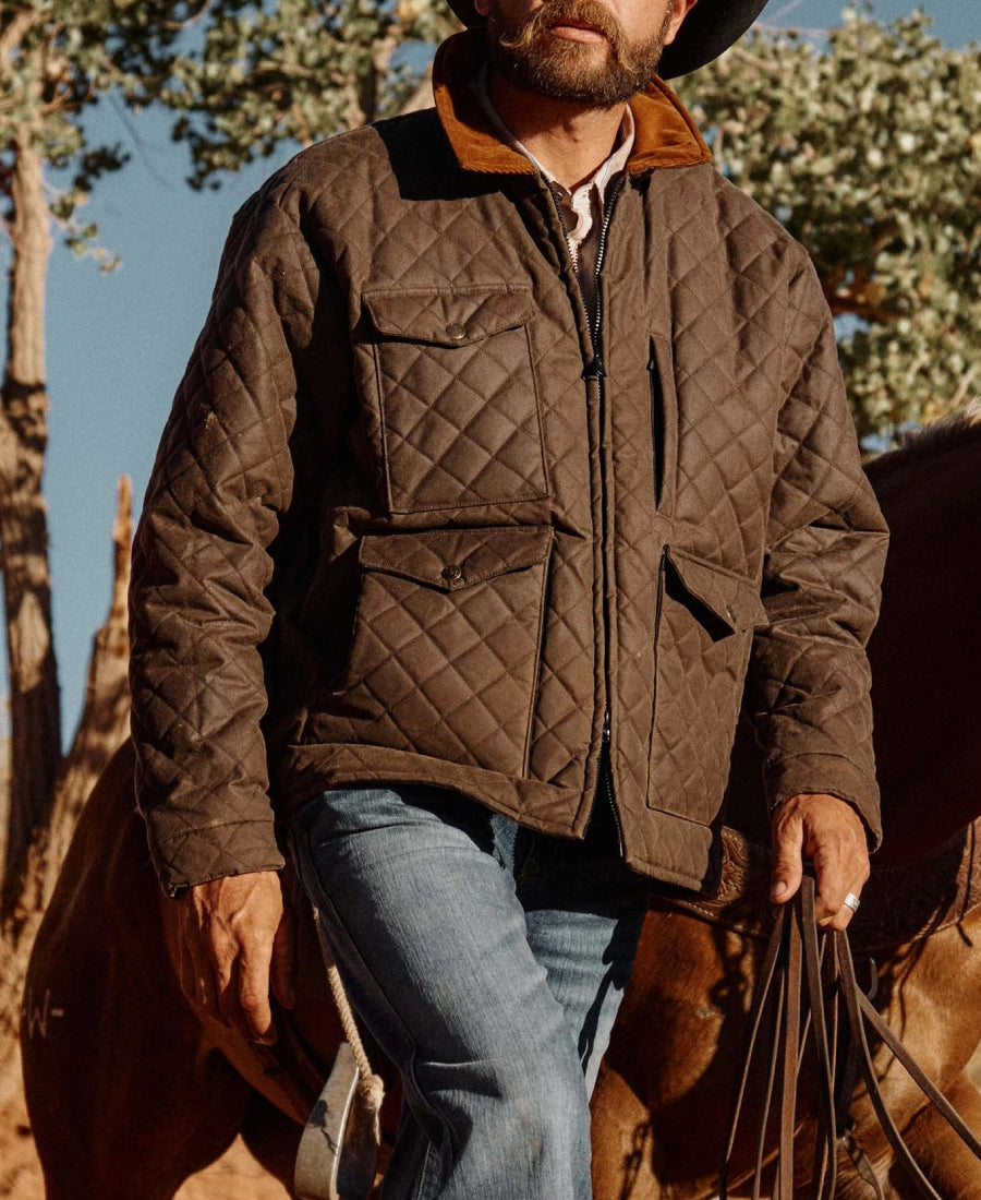 John Dutton Brown Quilted Jacket Yellowstone 