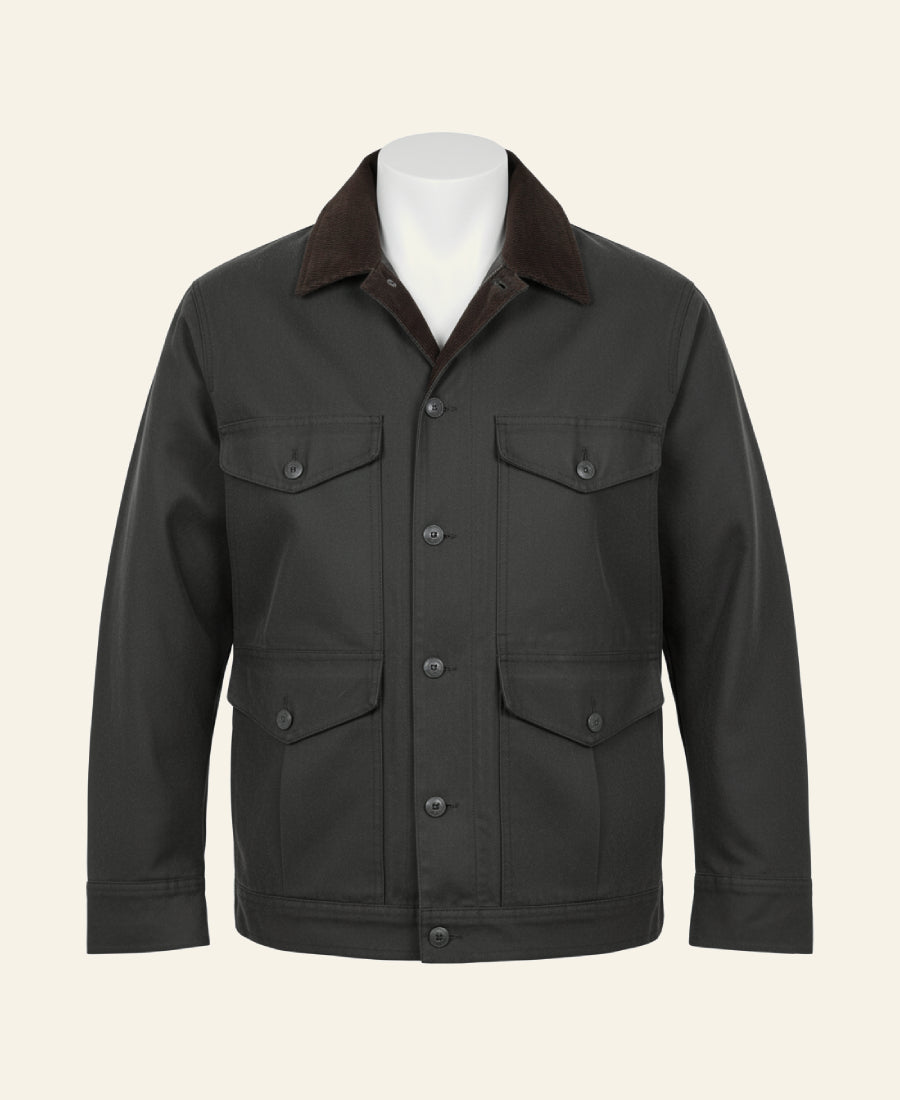 John Dutton Grey Cotton Western Jacket Front image