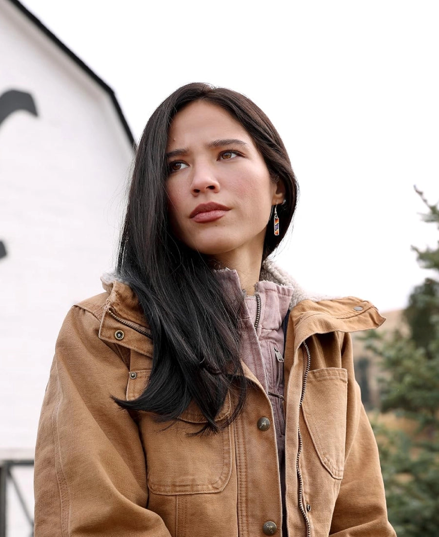 Kelsey Asbille Monica Dutton Yellowstone Cotton Coat