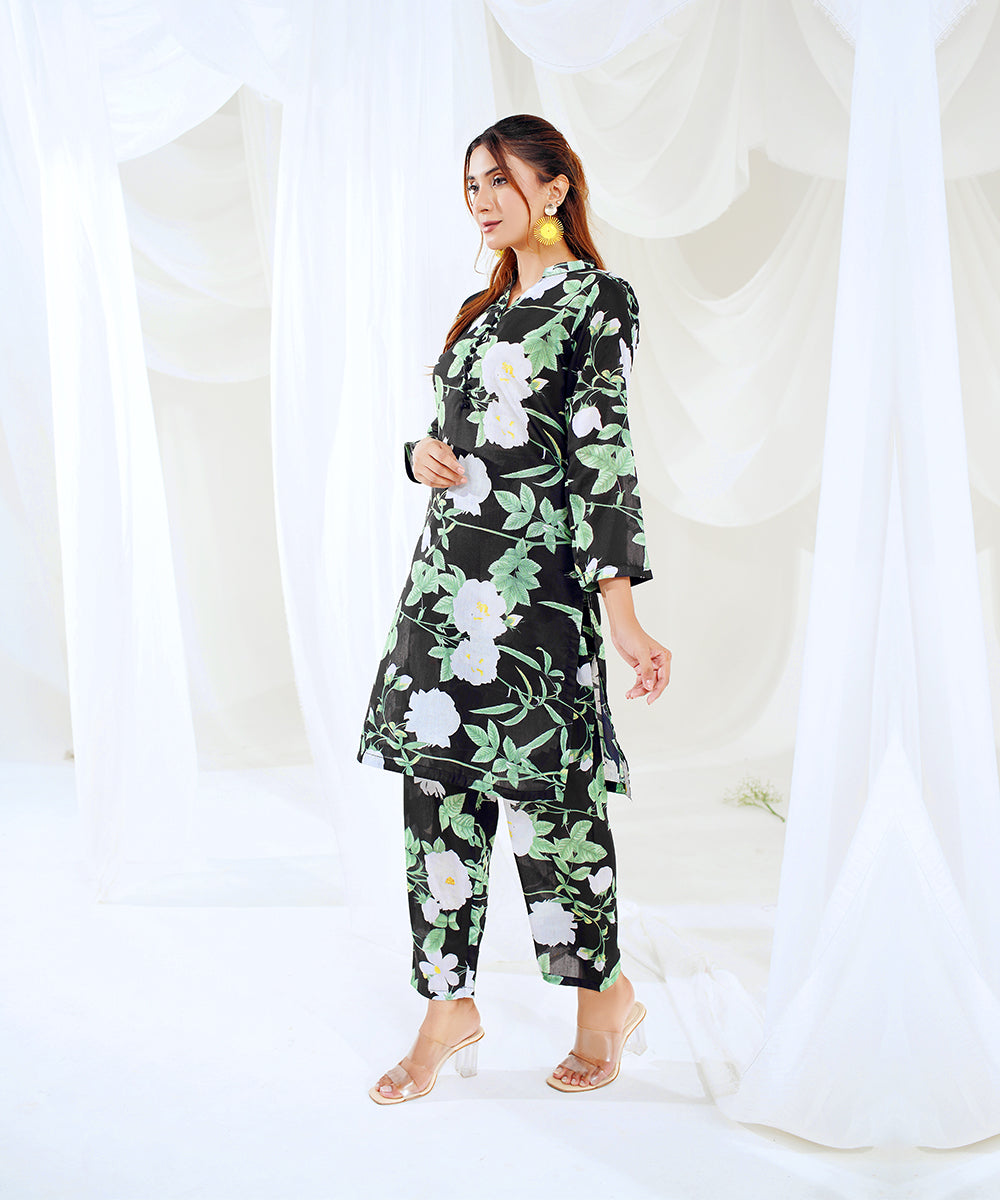 Midnight Garden - Printed Lawn (PRET) - Stitched 2 Piece
