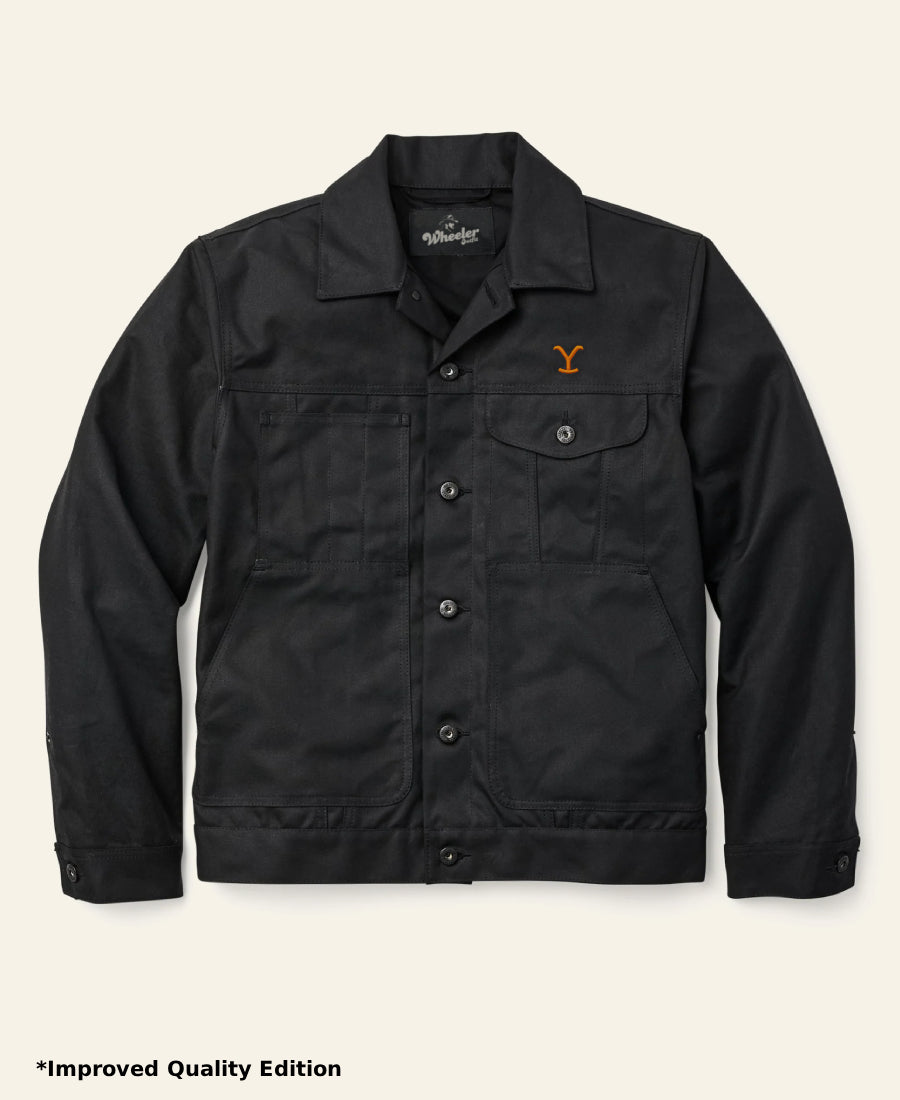Yellowstone Rip Wheeler Black Cotton Trucker Jacket