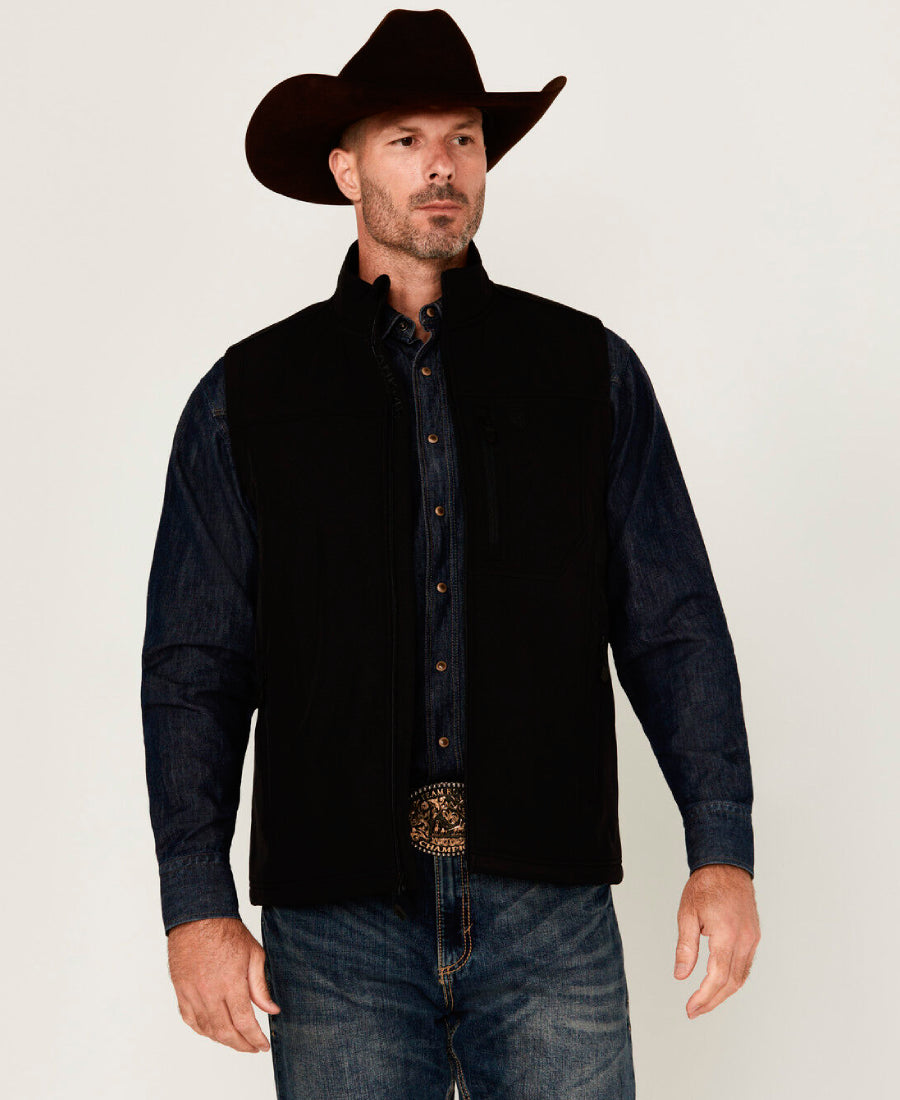 Rip_Wheeler_Stand-up_Collar_Black_Wool_Vest_Yellowstone_1