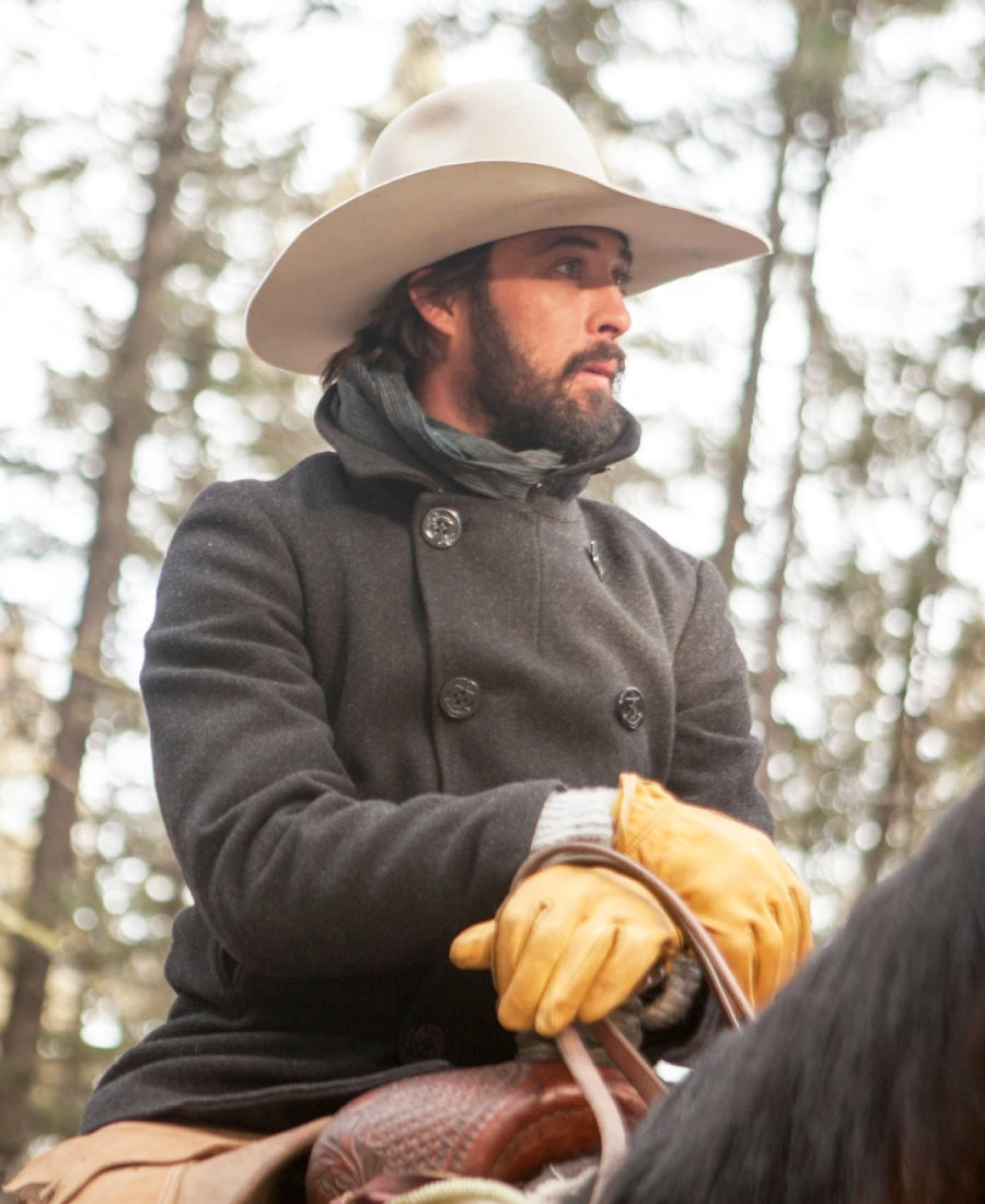 Walker Yellowstone Ryan Bingham Black Pea Coat