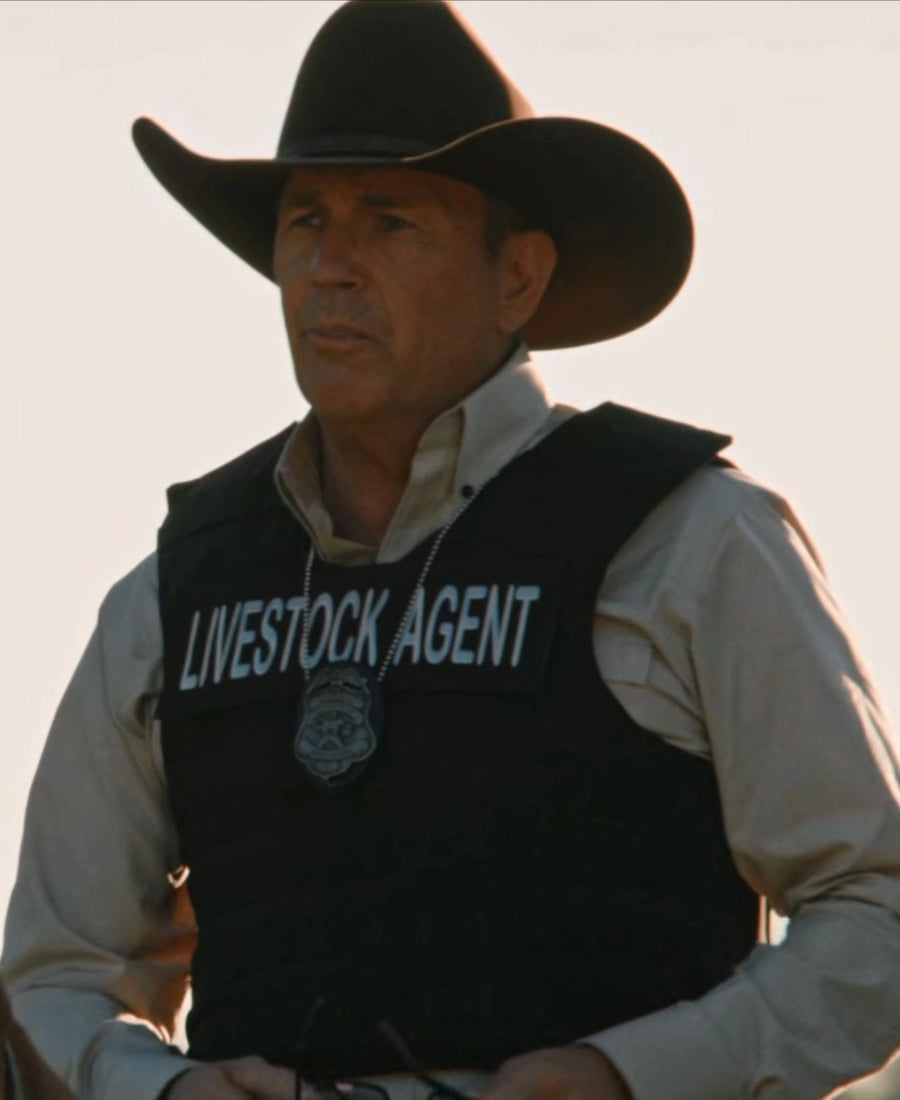 TV Series ellowstone Live stock Agent Black Vest