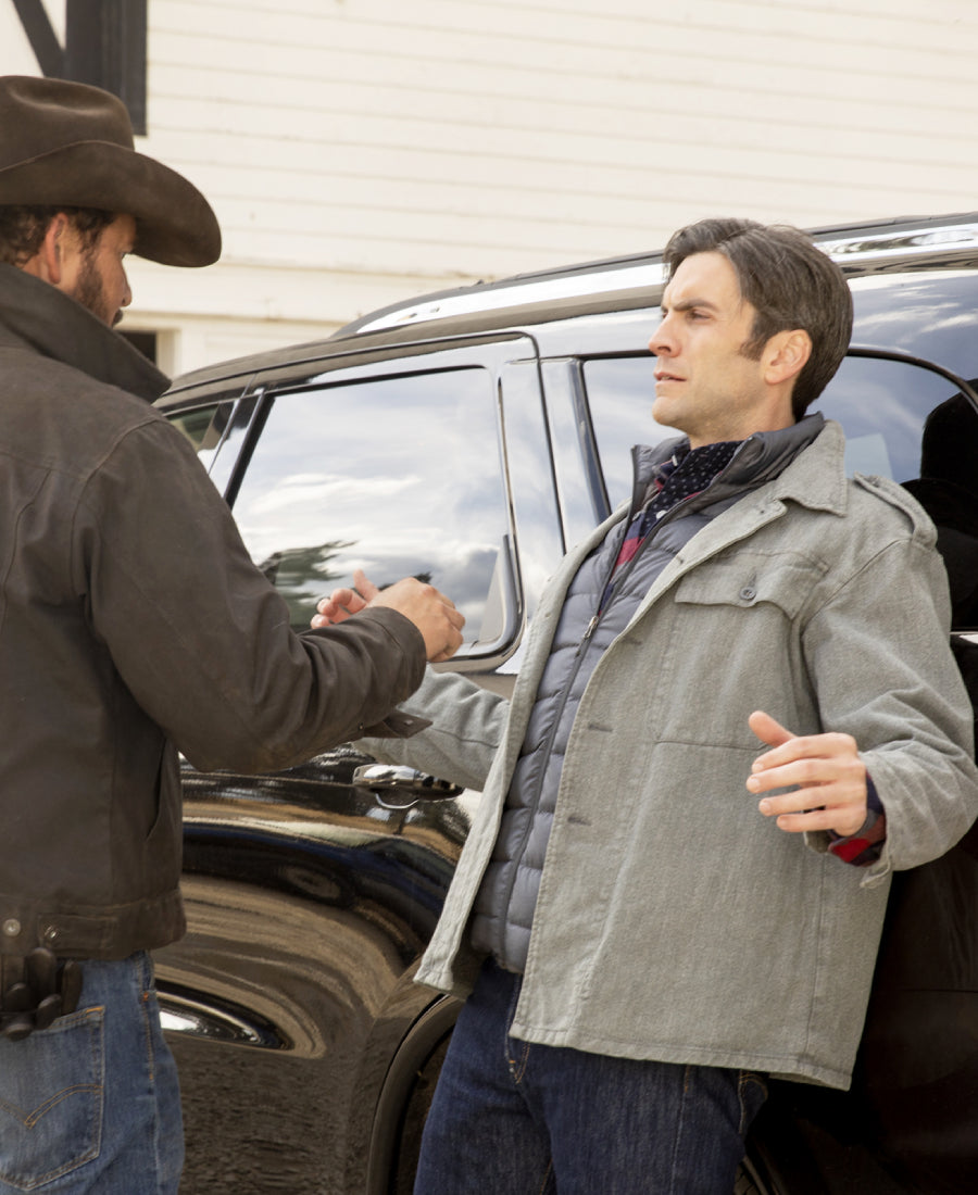 Yellowstone Jamie Dutton Grey Cotton Jacket