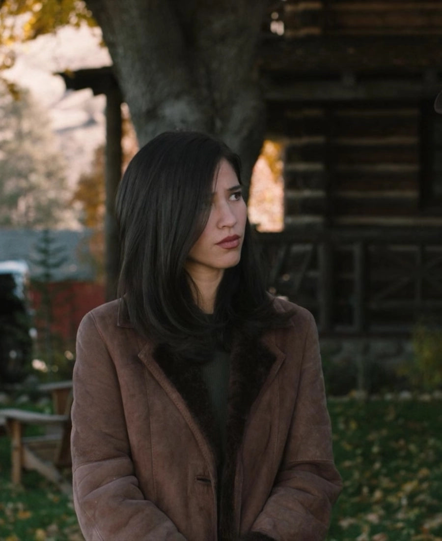 Monica Dutton Suede Leather Coat Yellowstone