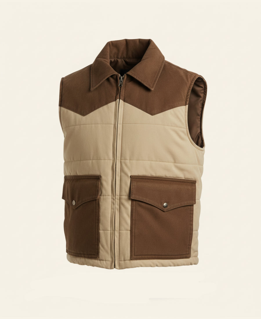 Ian Bohen Yellowstone Ryan Two-Tone Cotton Ranch Vest