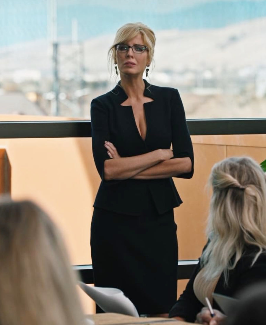 Yellowstone Beth Dutton Black Notch Neck Jacket