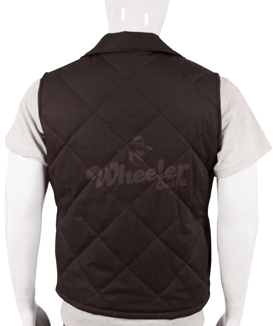 John Dutton Brown Quilted Vest