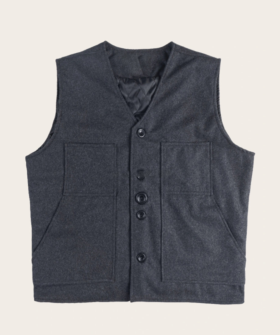 Yellowstone John Dutton Grey Wool Vest