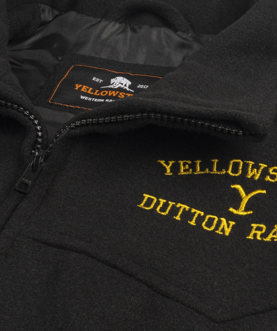 John Dutton Signature Black Wool Vest