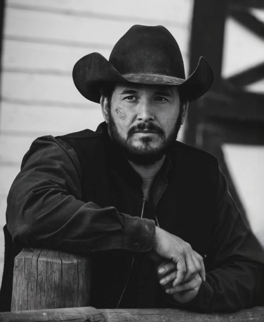 Rip Wheeler Black Wool vest with cowboy hat