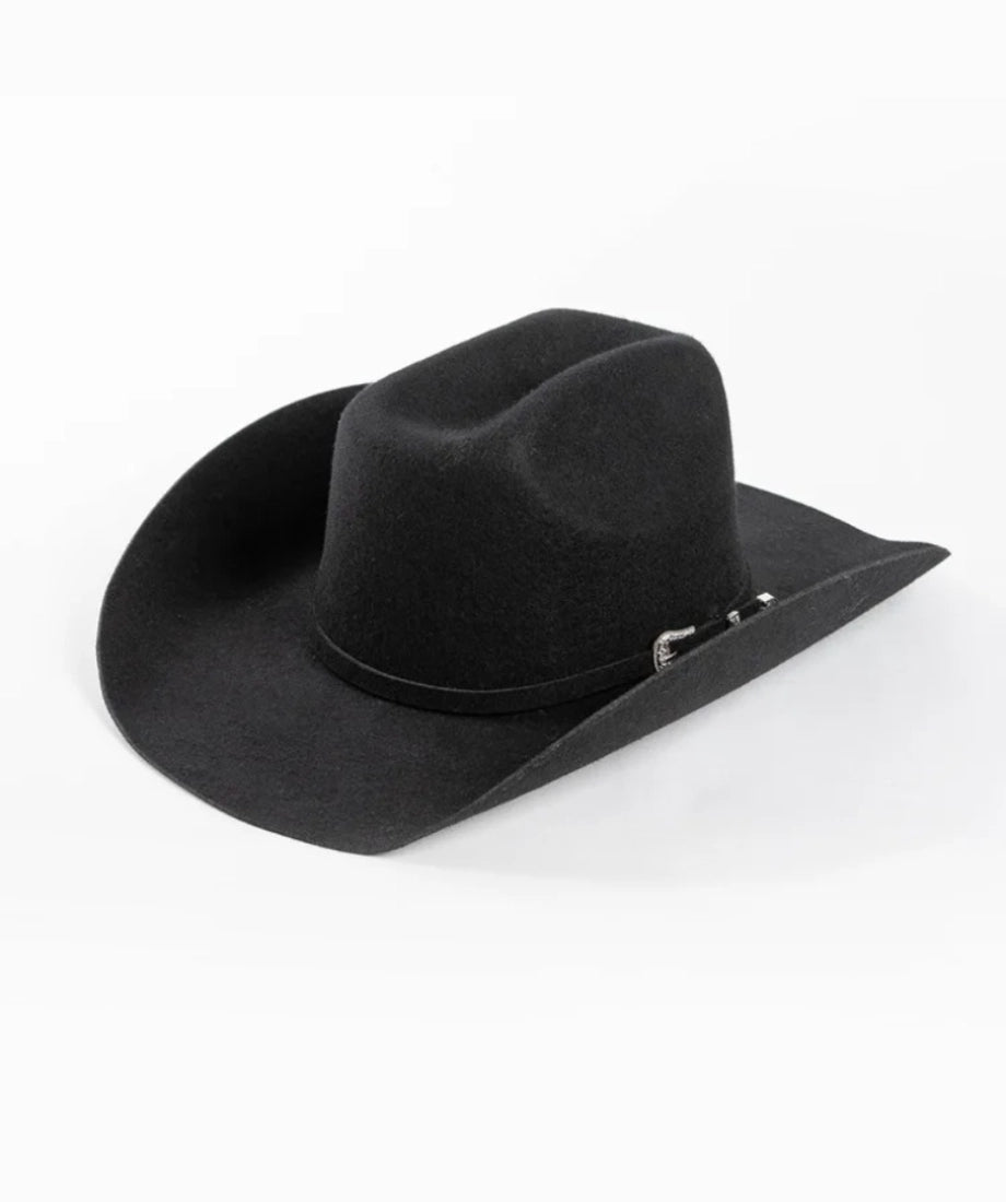Yellowstone rip wheeler Black cowboy hat on a white background