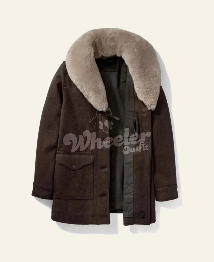 Yellowstone Beth Dutton Brown Wool Coat