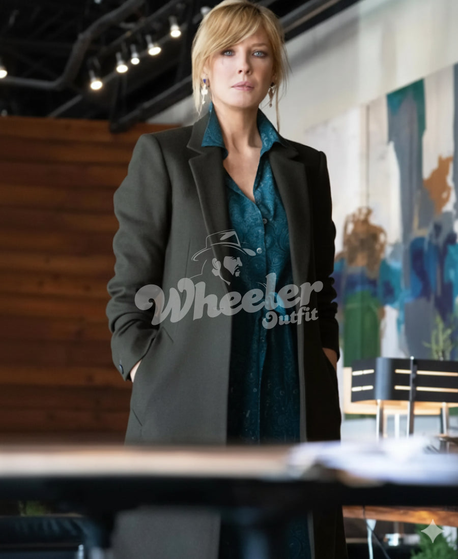 Beth Dutton Signature Wool Trench Coat