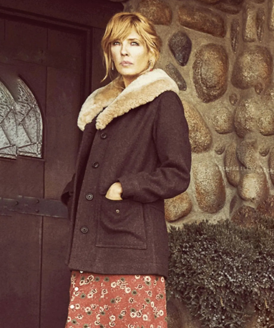 Yellowstone Beth Dutton Brown Wool Coat