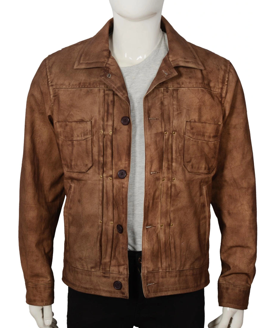 Yellowstone Kayce Dutton Brown Waxed Cotton Jacket