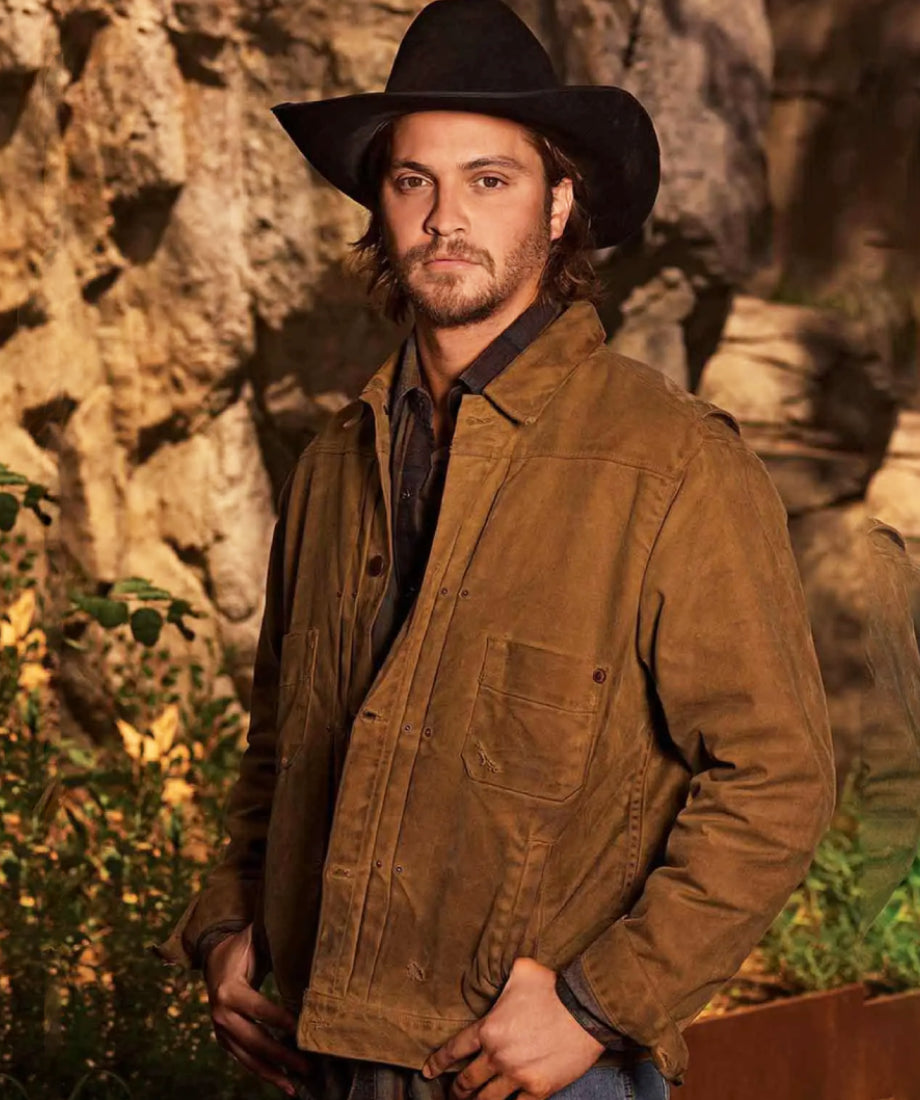 Yellowstone Kayce Dutton Brown Waxed Cotton Jacket
