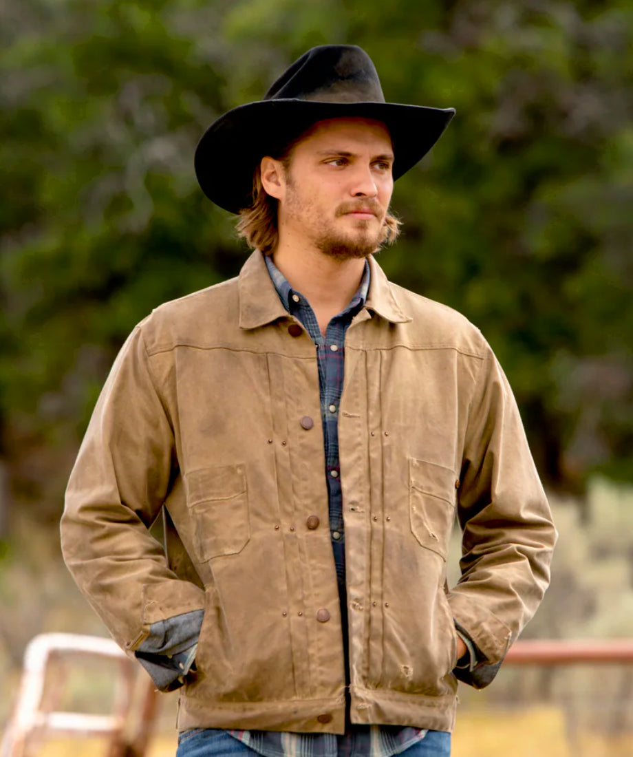 Yellowstone Kayce Dutton Brown Waxed Cotton Jacket