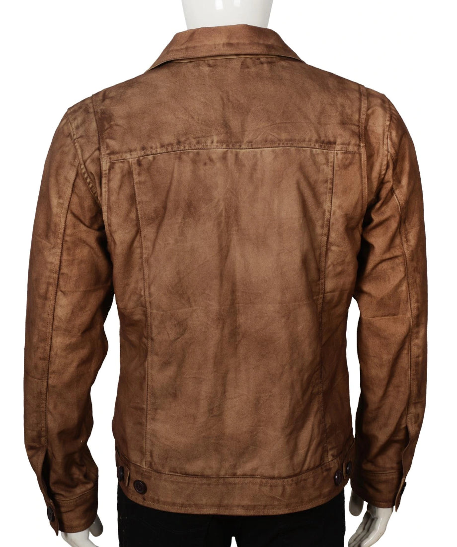 Yellowstone Kayce Dutton Brown Waxed Cotton Jacket