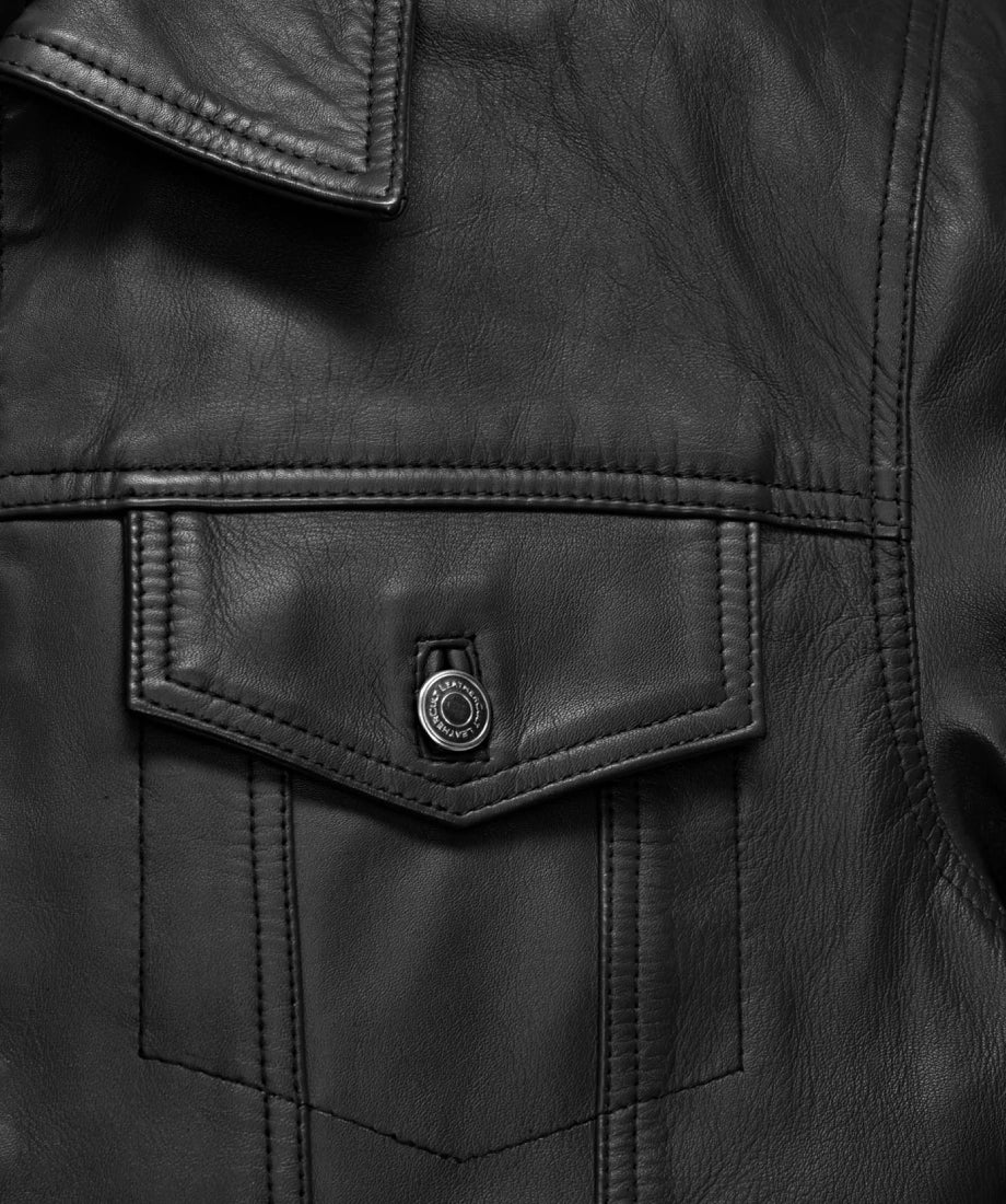 Yellowstone Rip Wheeler Black Leather Jacket