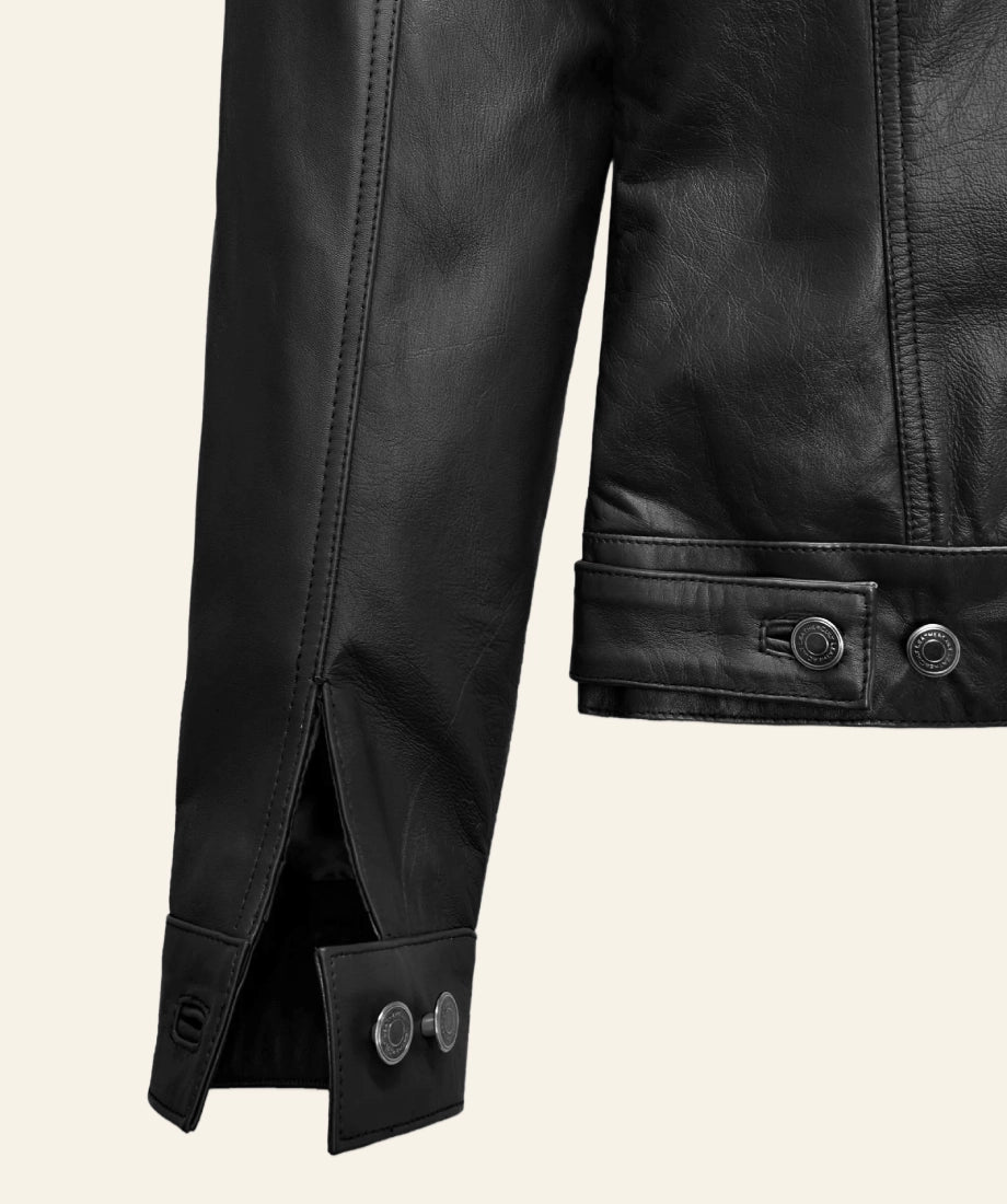 Yellowstone Rip Wheeler Black Leather Jacket