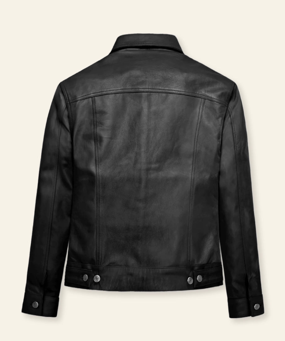 Yellowstone Rip Wheeler Black Leather Jacket