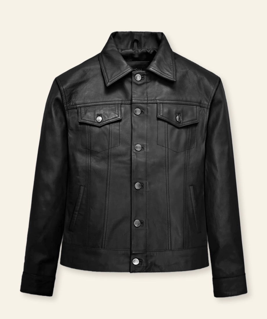 Yellowstone Rip Wheeler Black Leather Jacket