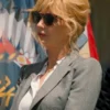 Woman wearing sunglasses and a gray blazer Beth Dutton Wear Blazer..