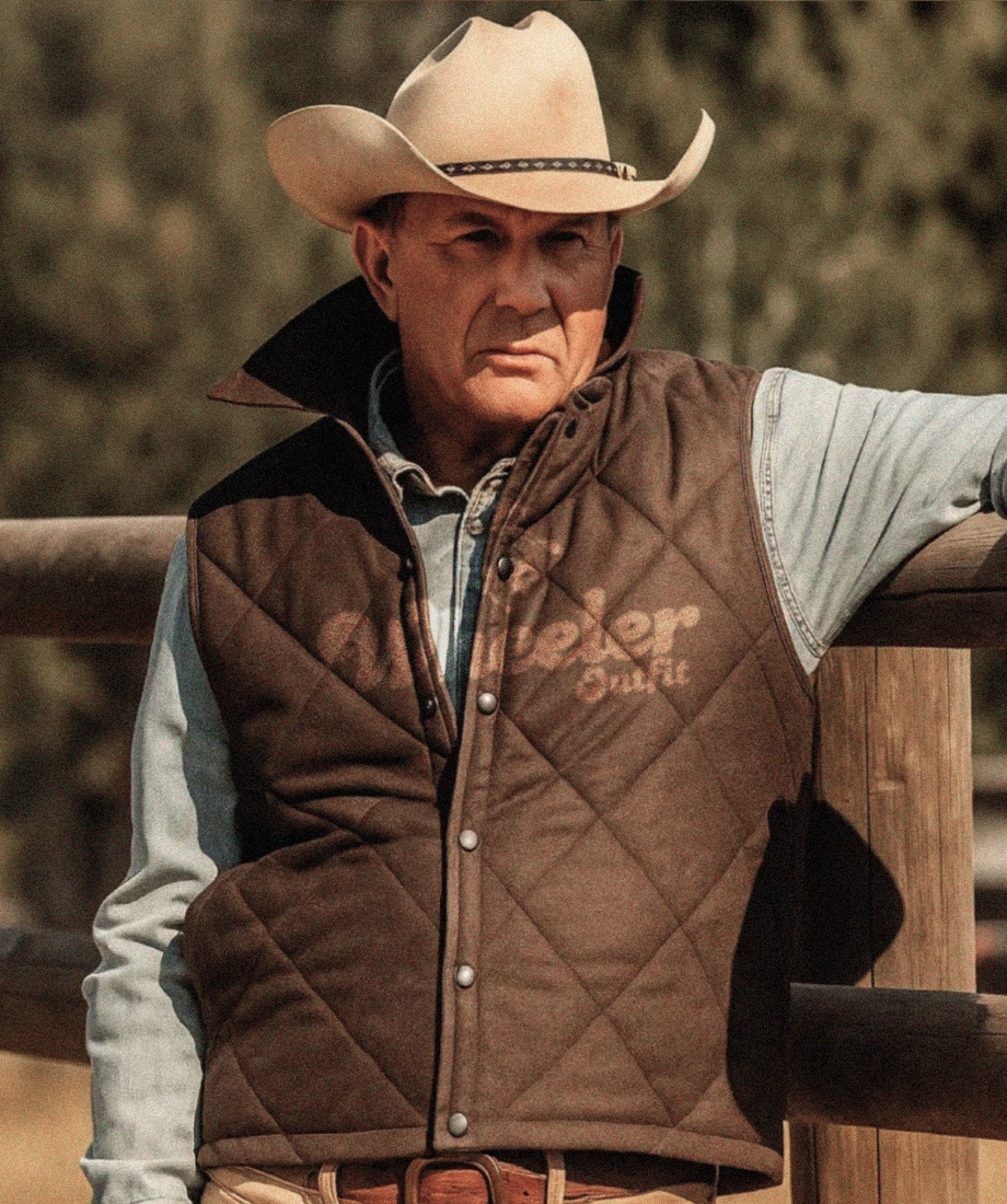 John Dutton Brown Quilted Vest