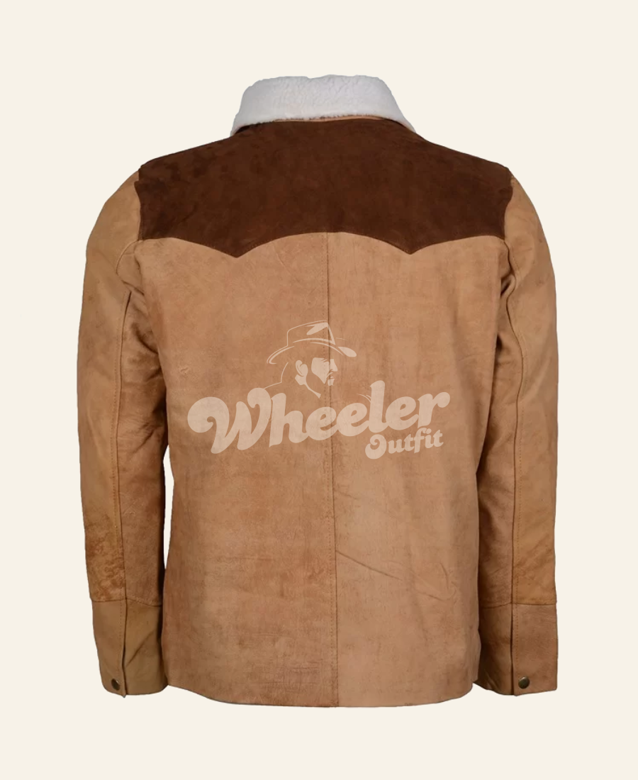 yellowstone john dutton raw leather jacket Brown leather jacket.