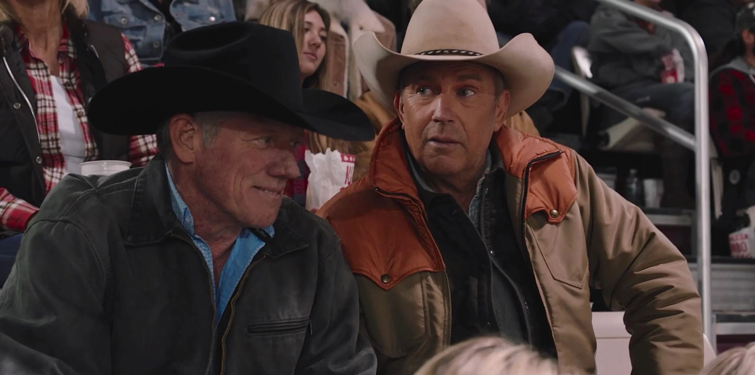 John Dutton Wear a Beige and Orange Cotton Jacket