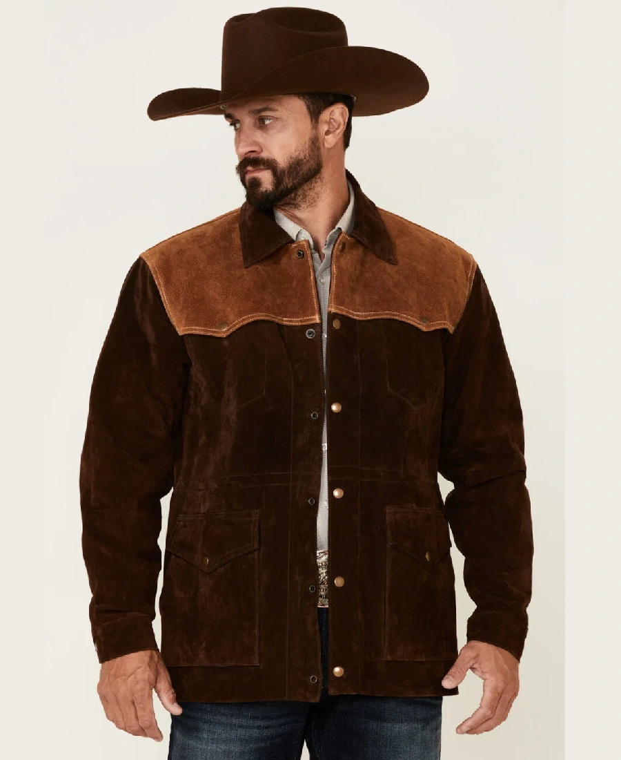 Artisan Mens Two-Tone Suede Western Rancher Jacket