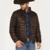 Bastion Mens Brown Quilted Puffer Jacket