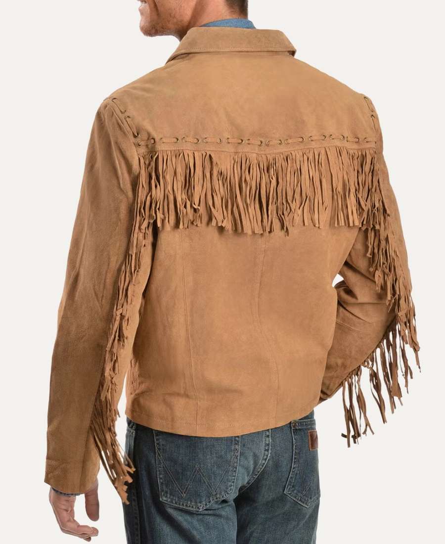 Bison Mens Boar Fringe Jacket