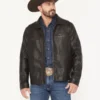 Carbon Rider Mens Black Leather Jacket