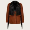 Crestwood Womens Fringe Western Blazer
