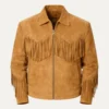 Frontier Mens Cowboy Suede Fringe Jacket