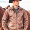 Mens Rifleman Chestnut Vintage Leather Jacket