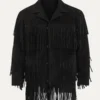 Ranch Heritage Mens Black Suede Fringe Jacket