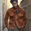 Ridgeback Mens Waxed Suede Trucker Jacket