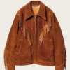Rust Canyon Mens Cowboy Style Fringe Jacket