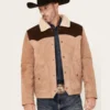 Rustlers Ridge Mens Color Block Suede Jacket