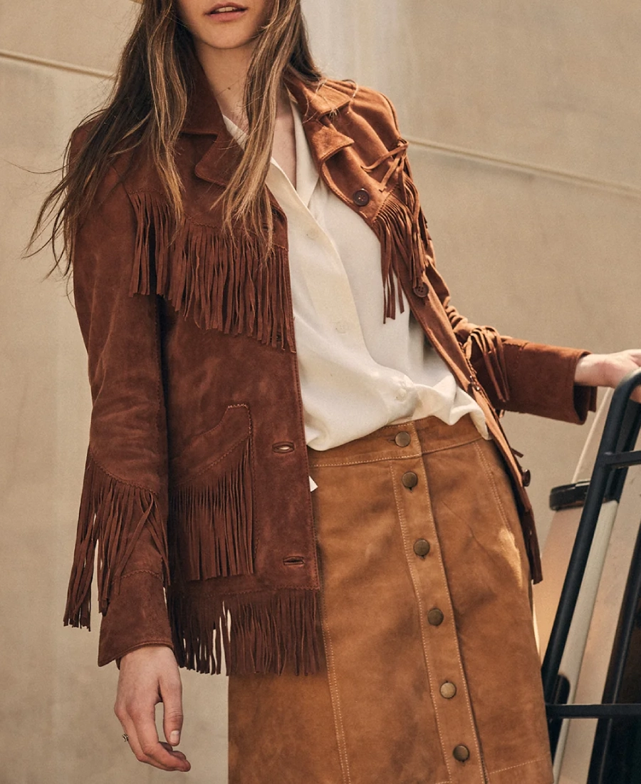 Sierra Sway Womens Lamb Fringe Jacket