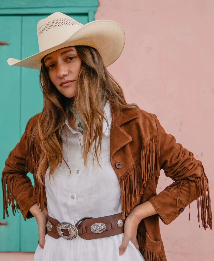 Sierra Sway Womens Suede Fringe Jacket