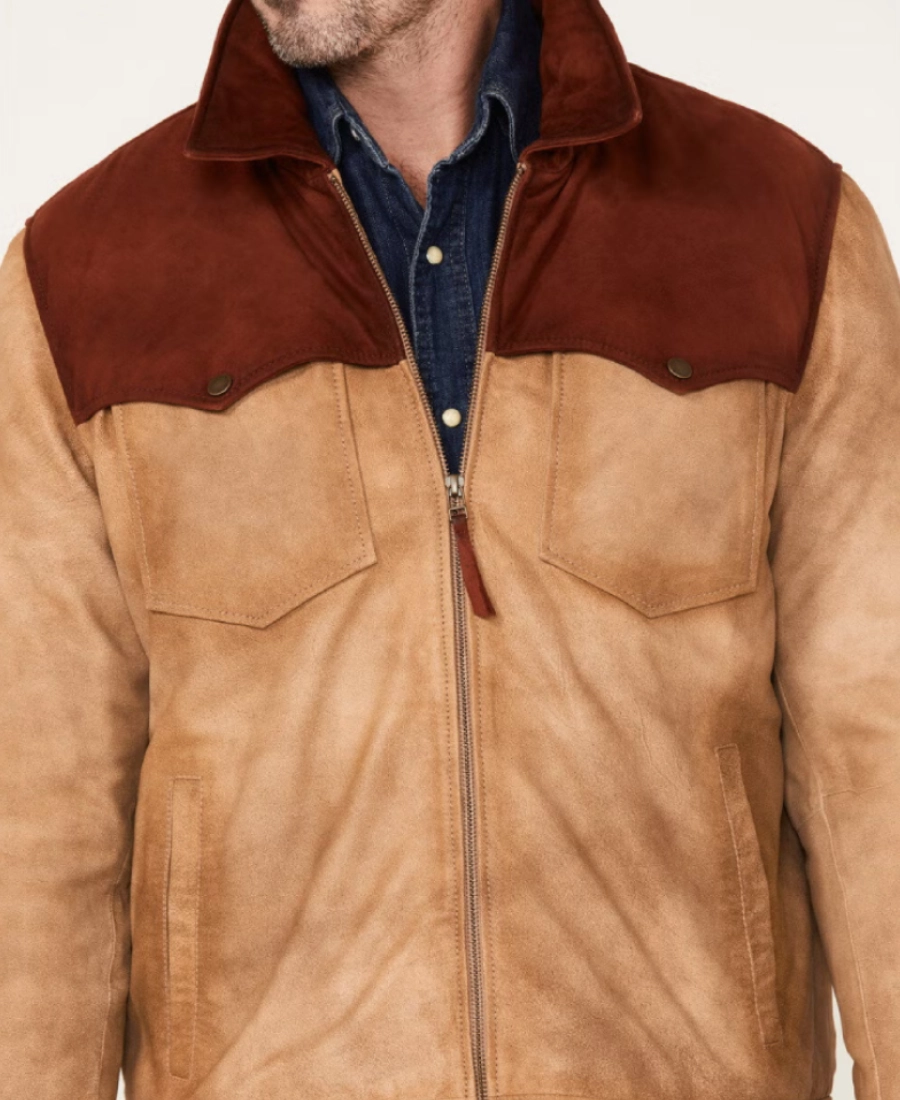 Wildwood Mens Suede Color Block Jacket