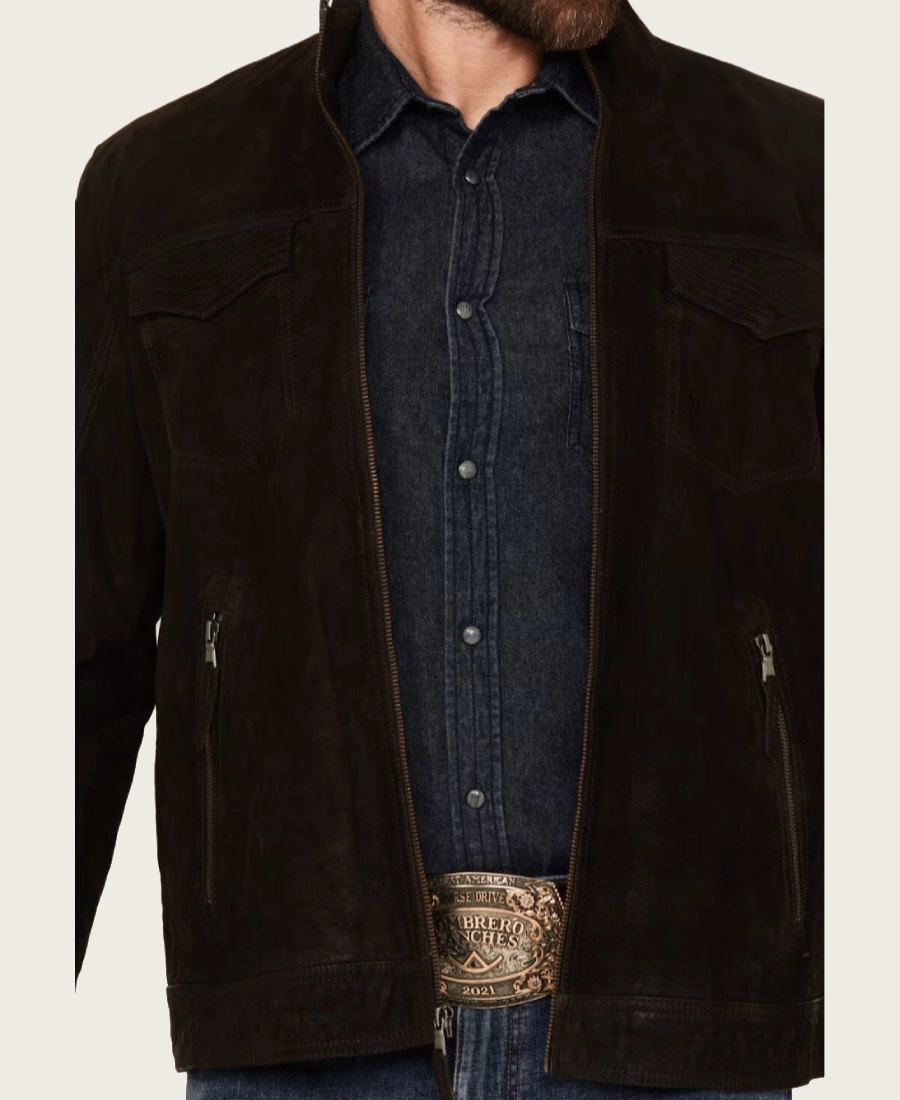Outrider Mens Deep Espresso Suede Jacket