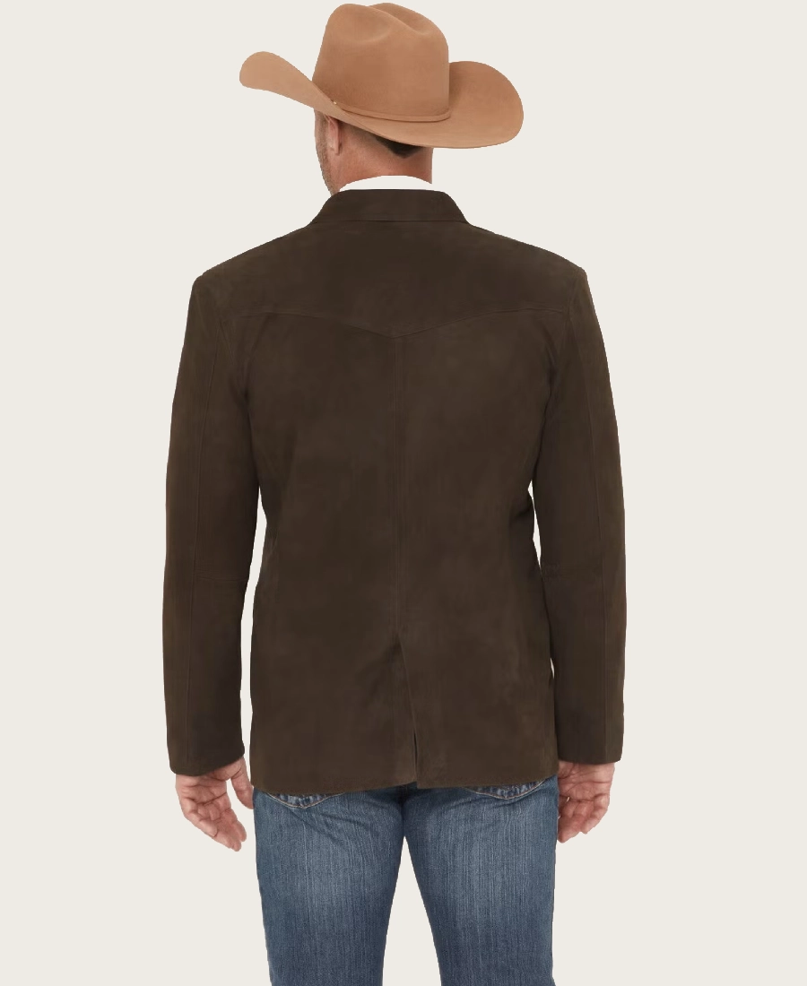 Rough Cedar Mens Brown Suede Blazer